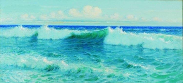 Lionel Walden Breaking Waves, oil painting by Lionel Walden